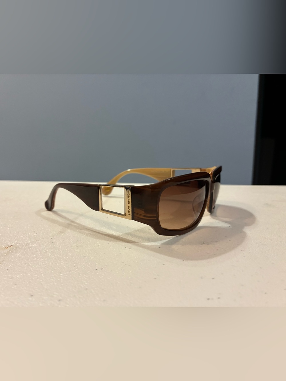 Michael Kors Brown Sunglasses with Gold Accent made in Italy